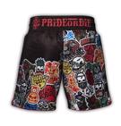 Pride Or Die Stickers MMA Grappling Shorts - Black